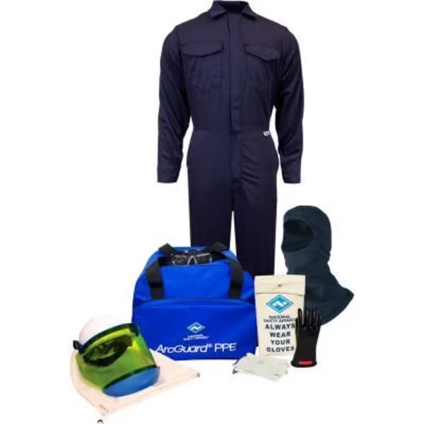 ArcGuard® KIT2CV11B3X08 12 cal UltraSoft Arc Flash Kit, Coverall & Balaclava, 3XL, Glove Sz 08, National Safety Apparel, Mfr#: KIT2CV11B3X08